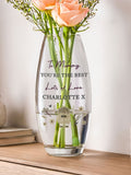 PMC personalised Highland Cow flower vase 12.5cm height (British brand)