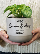 Next PMC Personalised Botanical Flecked Plant Pot- Buy online at McGrocer