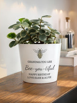 Next PMC Personalised Bee Happy Large Plant Pot- Buy online at McGrocer