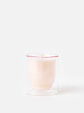 Oliver Bonas Pink Love scented candle in pink glass - British product