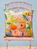 Joe Browns reversible garden cushion with Italian scene, UK version