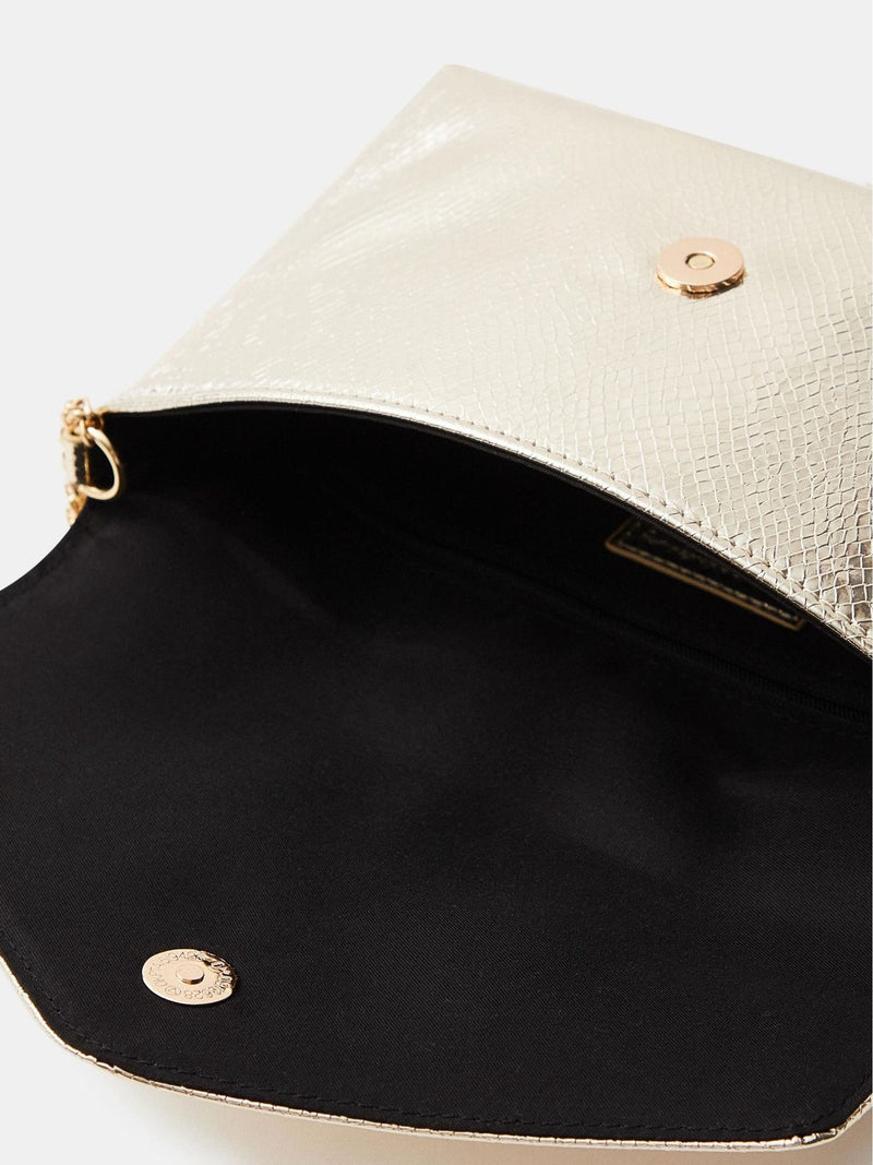 Accessorize gold envelope cross-body bag (British brand)