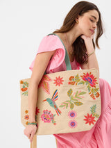 Next Accessorize Natural Embroidered Beach Tote Bag- Buy online at McGrocer