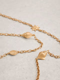 White Stuff gold tone necklace with shell charms, imported from the UK