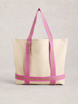 Next White Stuff Cream Gigi Canvas Tote Bag- Buy online at McGrocer