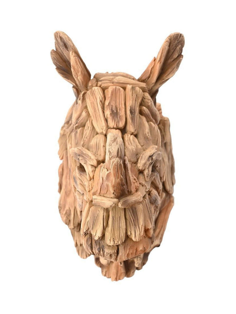 Widdop brown rhino head wall art (British brand)