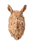 Widdop brown rhino head wall art (British brand)