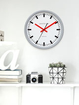 Next Brookpace Lascelles Grey Swiss Station Wall Clock- Buy online at McGrocer