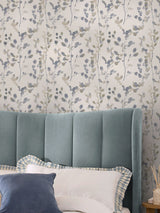 Next Natural Blue Honesty Leaf Wallpaper Sample (A4)- Buy online at McGrocer
