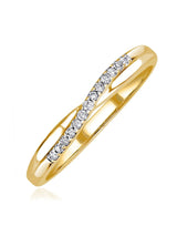 Next The Diamond Store Lab Diamond Half Eternity Wave Ring 0.05ct 18K Gold Vermeil- Buy online at McGrocer