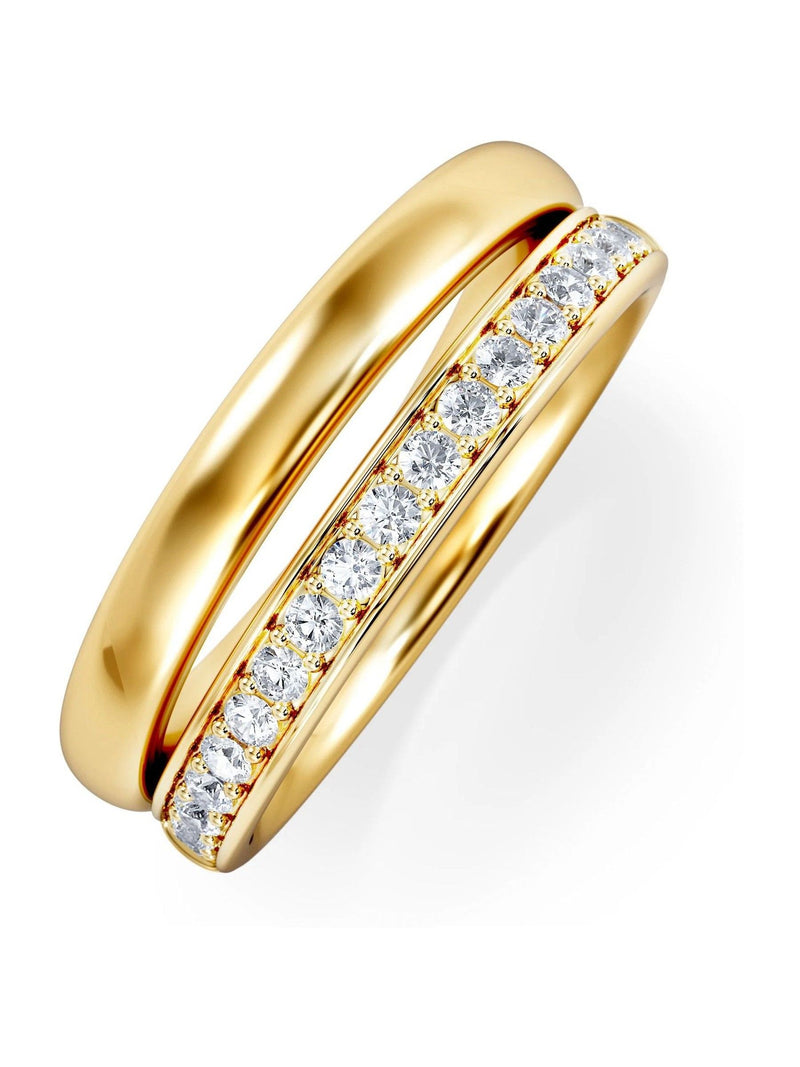 The Diamond Store duo curve stacking ring 0.26ct (British brand)