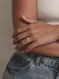 The Diamond Store duo curve stacking ring 0.26ct (British brand)
