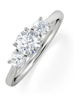 Next The Diamond Store Sterling Silver Evoke 0.50ct Round Cut Lab Diamond 3 Stone Ring- Buy online at McGrocer