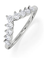 Next The Diamond Store 9K White Gold 0.50ct Lab Diamond Wishbone Ring- Buy online at McGrocer