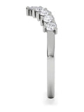 The Diamond Store 0.50ct lab diamond wishbone ring 9K white gold (British brand)