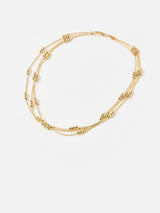 Next Oliver Bonas Gold Tone Drew Triple Row Ball Detail Necklace- Buy online at McGrocer