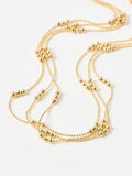 Oliver Bonas triple row ball gold necklace, UK version