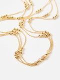 Oliver Bonas triple row ball gold necklace, UK version