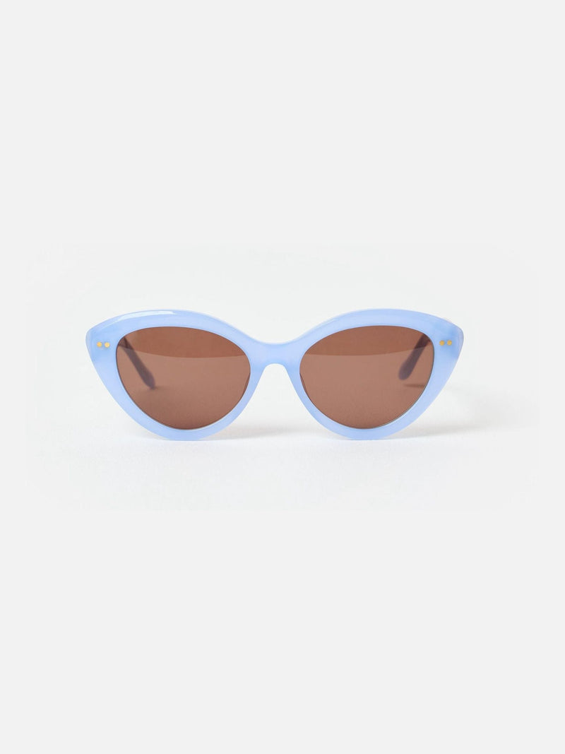 Oliver Bonas powder blue cat eye animal print sunglasses, UK version