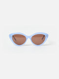 Oliver Bonas powder blue cat eye animal print sunglasses, UK version