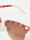 Oliver Bonas pink tort square browline sunglasses, imported from the UK