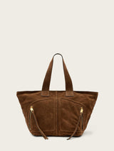 Next AllSaints Brown Jean Rey Suede Tote- Buy online at McGrocer