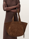AllSaints brown suede large tote bag - British product