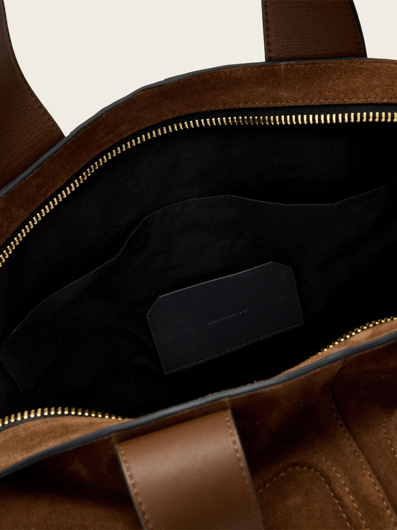 AllSaints brown suede large tote bag - British product