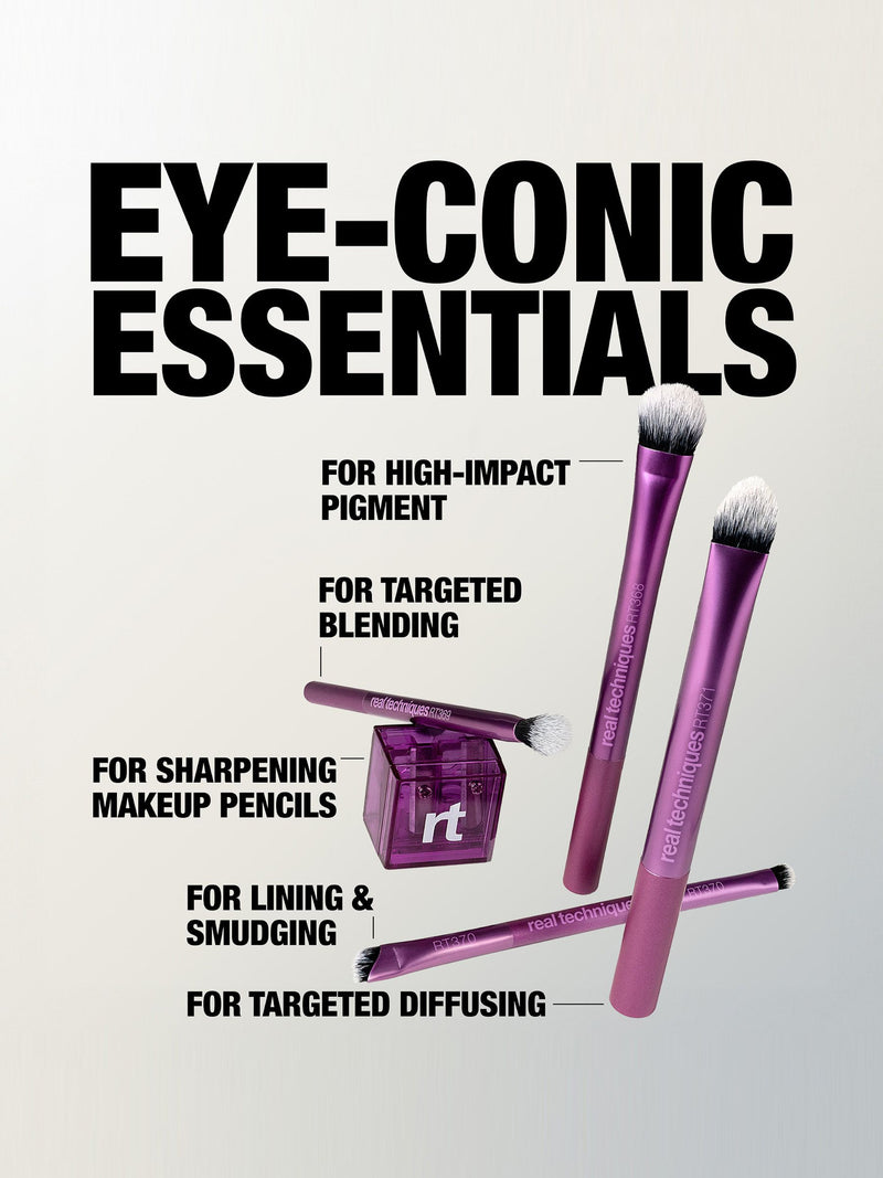 Real Techniques EyeConic Essentials brush set 5 piece, UK version