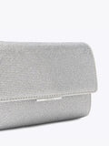 Carvela Anna clutch bag with silver crystal embellishment - British product