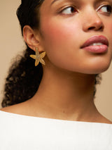 Next Orelia Gold Tone Statement Textured Starfish Stud Earrings- Buy online at McGrocer