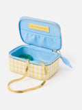 Oliver Bonas yellow gingham travel jewellery box (British brand)