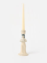 Next Oliver Bonas White Lyla Ceramic Candlestick Holders- Buy online at McGrocer