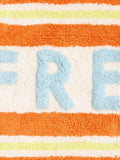 Oliver Bonas striped bath mat orange cream 50x80cm, UK version