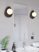 Next Eglo Castrovido Black Modern Glass Bathroom Wall Light- Buy online at McGrocer