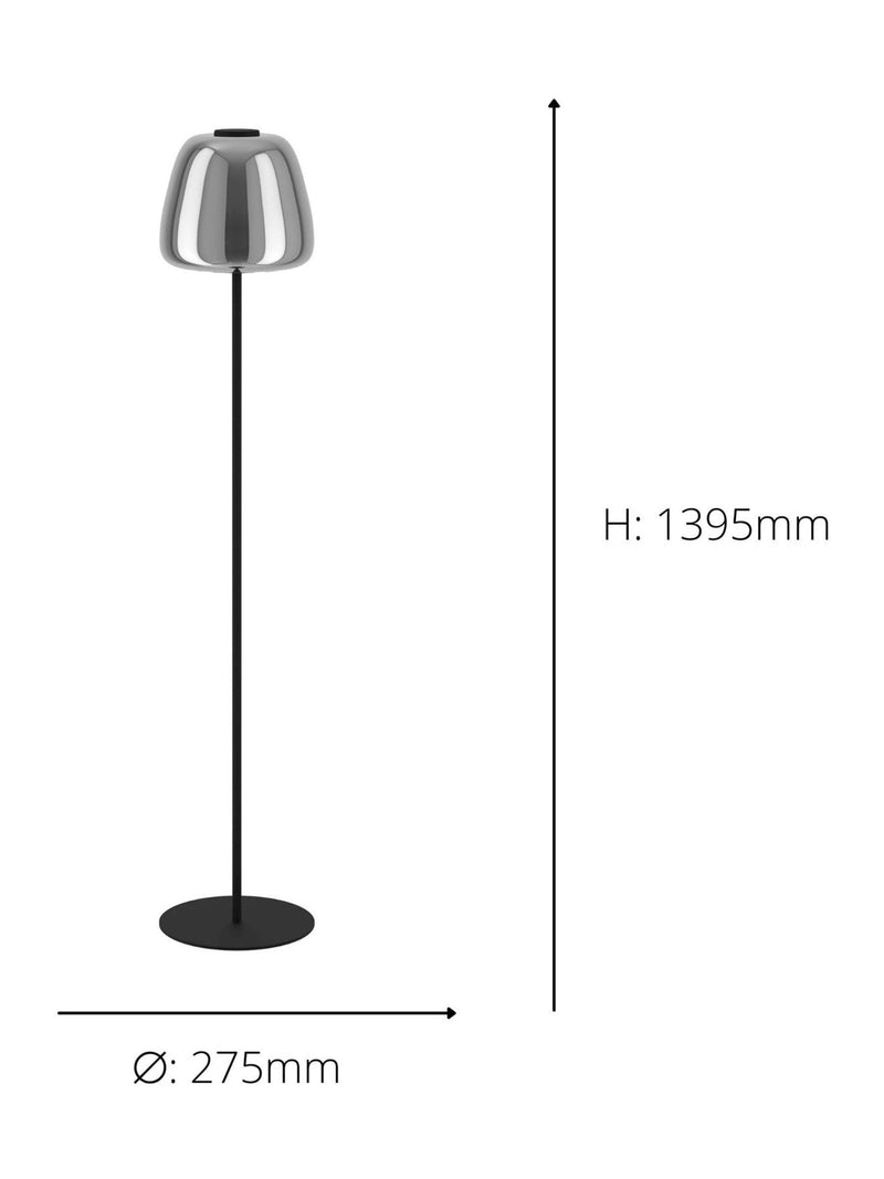 Eglo Alfero-Z smart floor lamp 139.5cm, imported from the UK