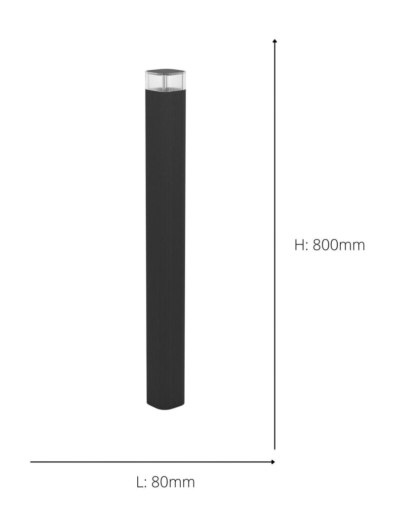 Eglo Castelnuovo outdoor floor light black aluminium - British product