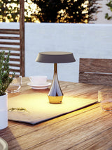 Next Eglo Turcio Metal LED Portable Outdoor Table Lamp - Dark Bronze- Buy online at McGrocer