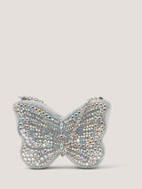 Next Monsoon Silver Diamanté Butterfly Crossbody Bag- Buy online at McGrocer