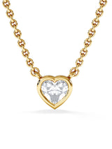 Next The Diamond Store Horizon 0.25ct Heart Cut Lab Diamond Solitaire Necklace in 18K Gold Vermeil- Buy online at McGrocer