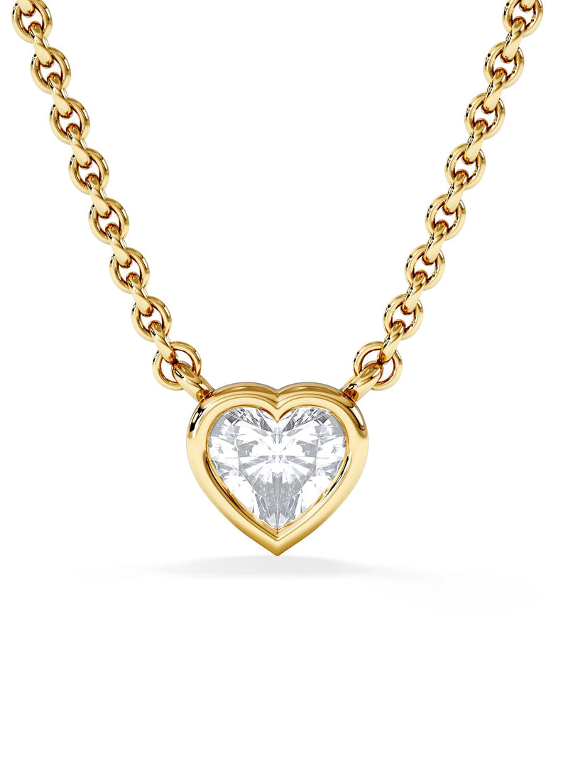 The Diamond Store 0.25ct heart cut lab diamond necklace, UK version