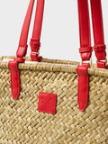 Crew Clothing red straw basket bag, UK version