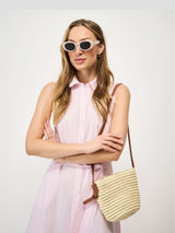 Next Crew Clothing Natural Decorative Raffia Cross-Body Bag- Buy online at McGrocer