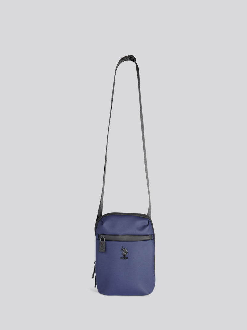 U.S. Polo Assn. blue small arrowhead cross-body bag (British brand)