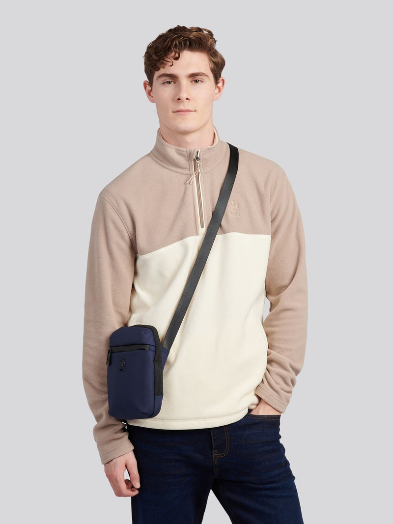 U.S. Polo Assn. blue small arrowhead cross-body bag (British brand)