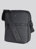 U.S. Polo Assn. black arrowhead cross-body bag, imported from the UK