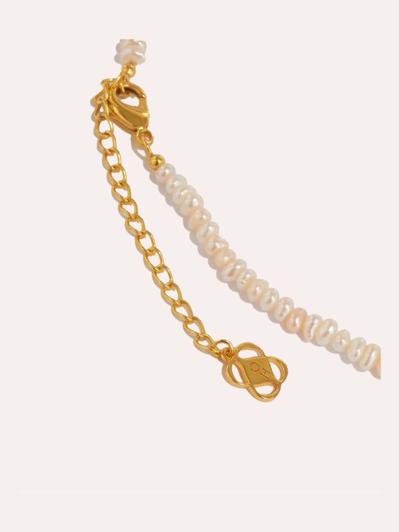 Ottoman Hands Sorel Pearl and Labradorite beaded necklace, imported from the UK