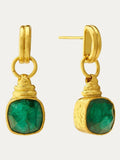 Ottoman Hands Eleanor emerald drop stud earrings, imported from the UK
