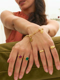 Ottoman Hands gold tone Lucia ruby cocktail ring (British brand)