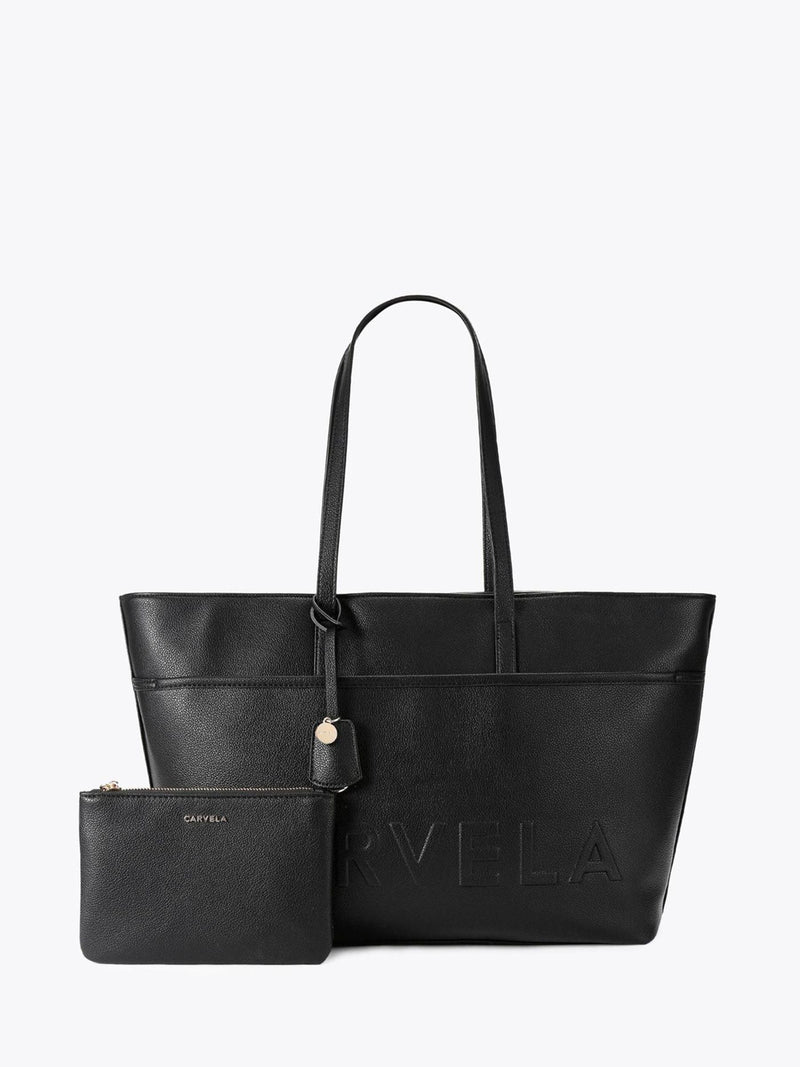 Carvela black synthetic leather tote bag - British product